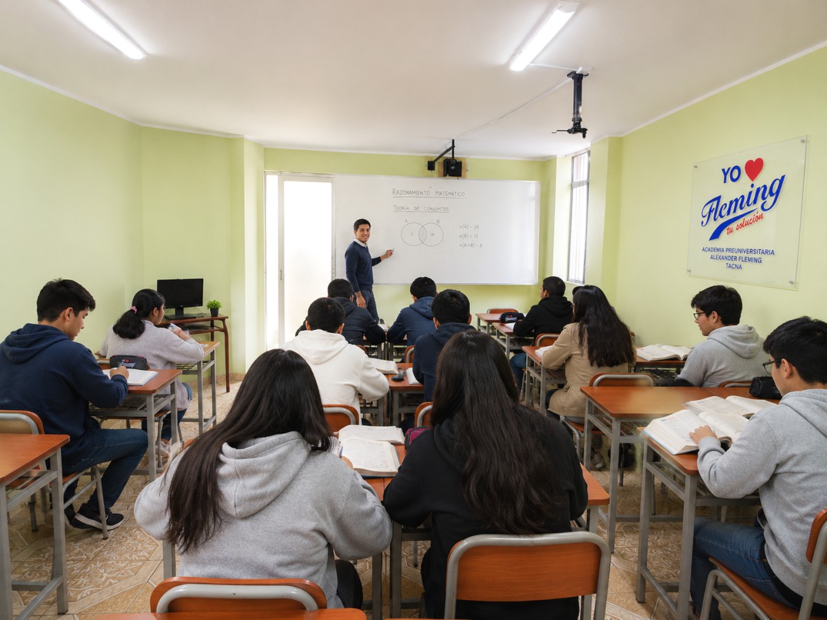 Aula con tecnología de punta Academia Fleming Tacna