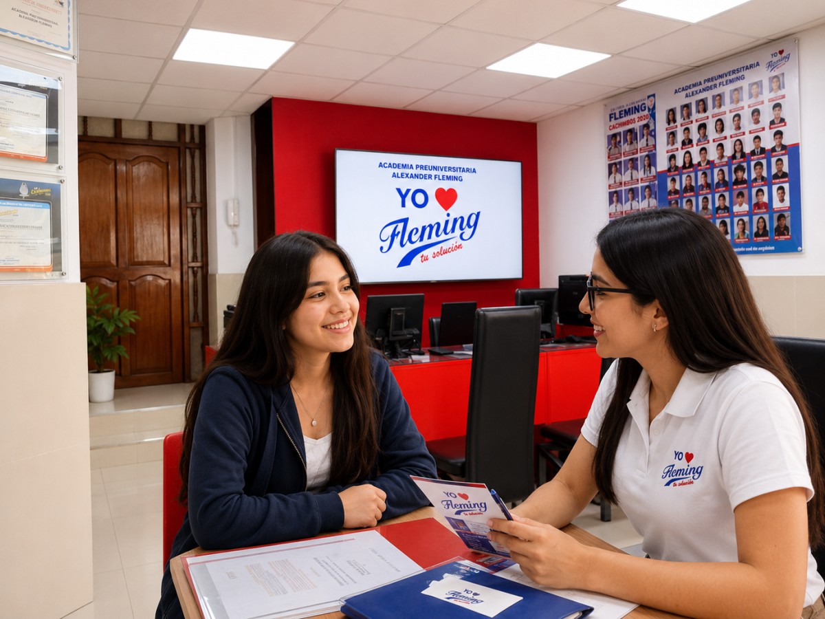 Área de admisiones Academia Alexander Fleming Tacna