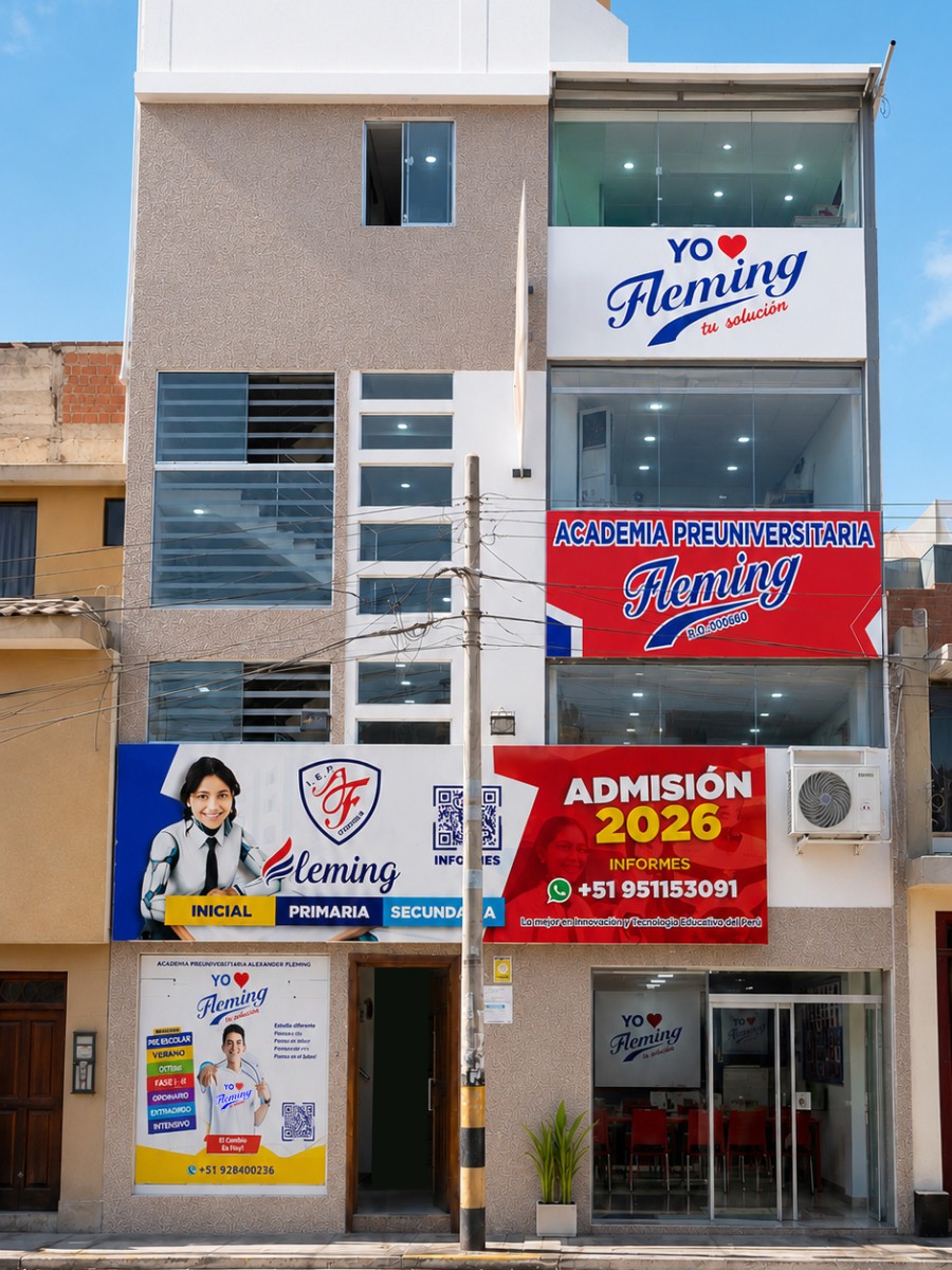 Fachada de Academia Alexander Fleming en Urb. San Pedro B-5, Tacna — a una cuadra de la UNJBG